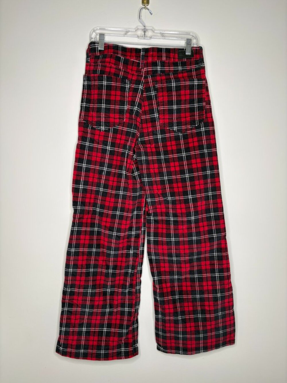 PTCL High Waist Wide Leg Plaid Pants Red Size 28 - Picture 8 of 14